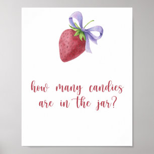 fraise - devinez combien de bonbons Poster