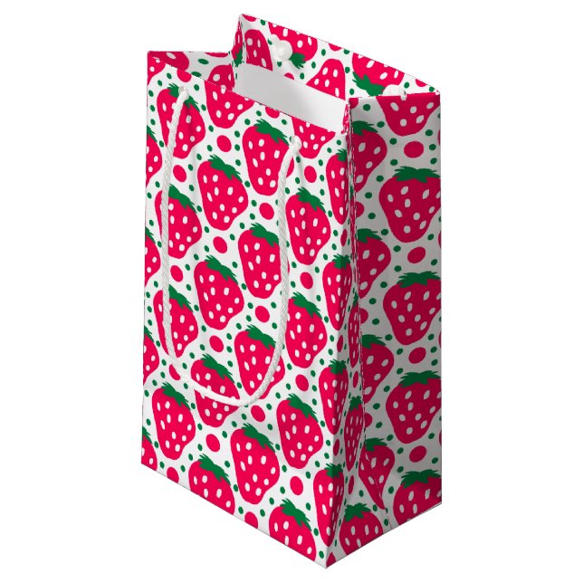 Fraise Fille 1er Anniversaire Fête Petit Sac Cadea (Devant Angle)