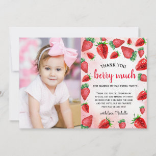 Fraise Fille Anniversaire Berry Beaucoup de Carte