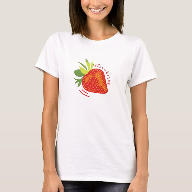 Fraise Graphique Impression T-shirt Design (Devant)