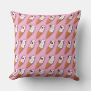 Fraise ou vanille ? Coussin extérieur rose