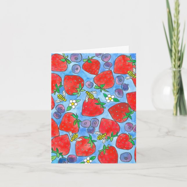 Fraises Blueberries Abeilles Merci (Devant)