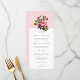 Fraises et pivoines Menu Mariage d'été