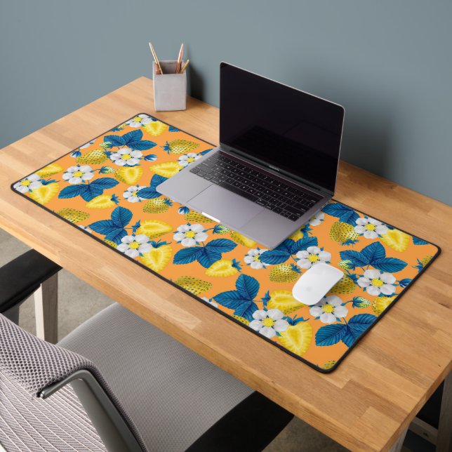 Fraises jaunes sur orange (Bureau 2)