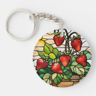 Fraises sur verre tendu