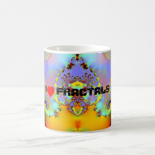 Fraktal009 - I LIEBE-FRAKTALE Kaffeetasse (Mittel)