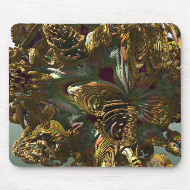 Fraktal 3D Sci fi futuristische Hard Rock MP02 Mousepad (Vorne)