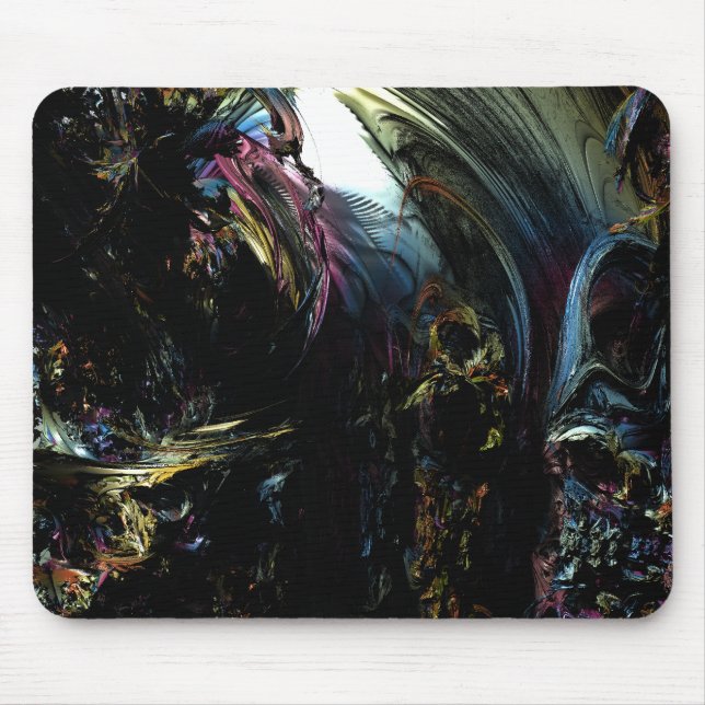 Fraktal 3D Sci fi futuristische Hard Rock MP Mousepad (Vorne)