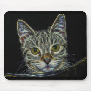 Fraktal-681584 CAT DIGITALE FLAMES ART HINTERGRUND Mousepad