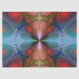 Fraktal Abstrakt Red Blue Design 37 Decoupage Seidenpapier