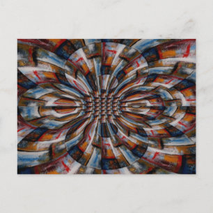 Fraktal Abstrakte digitale Kunst Postkarte