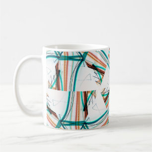 Fraktal abstrakter Hintergrund. Digitale Effekte. Kaffeetasse