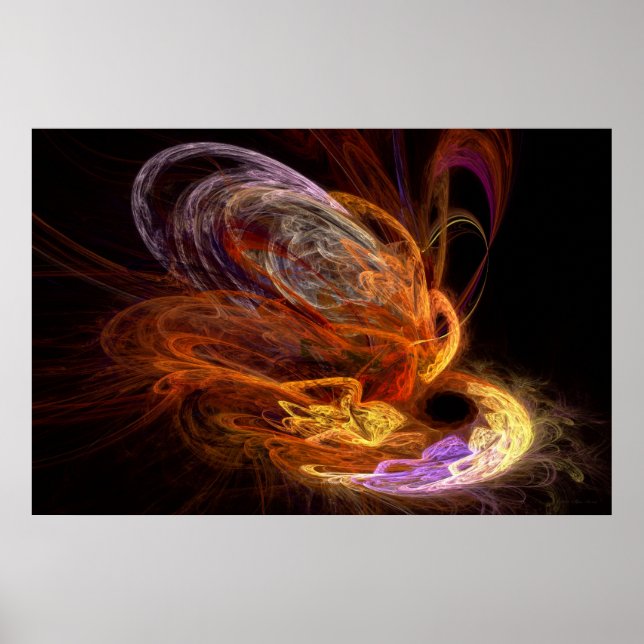 Fraktal - Anstieg des Phönix Poster (Vorne)