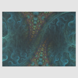 Fraktal Aquamarin Spiral Abstrakt 24 Decoupage Seidenpapier