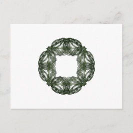 Fraktal Art Christmas Wreath Feiertagspostkarte