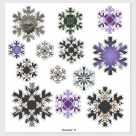 Fraktal Art Cut Out Schneeflocken Aufkleber