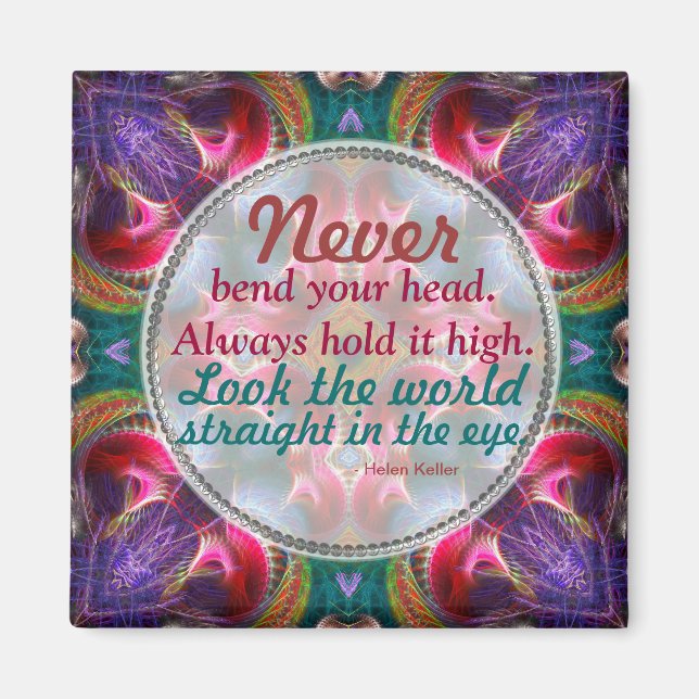 Fraktal Art Fantasy Motivierend Quote Magnet (Vorne)