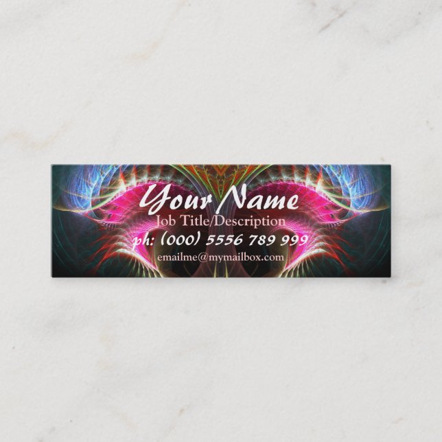 Fraktal Art Fantasy Serie Mini Business Card Mini Visitenkarte (Vorderseite)