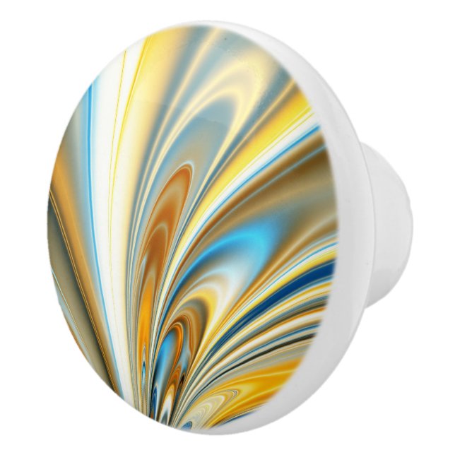 Fraktal Art Keramik Knob Keramikknauf (Rechts)