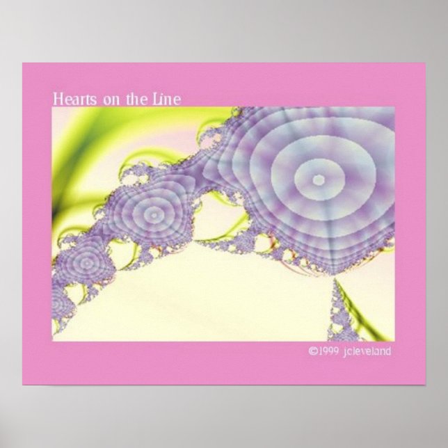 Fraktal Art Lila Heft Poster (Vorne)