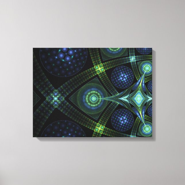 Fraktal Art Mandala Universe Stretching Print Leinwanddruck (Vorderseite)