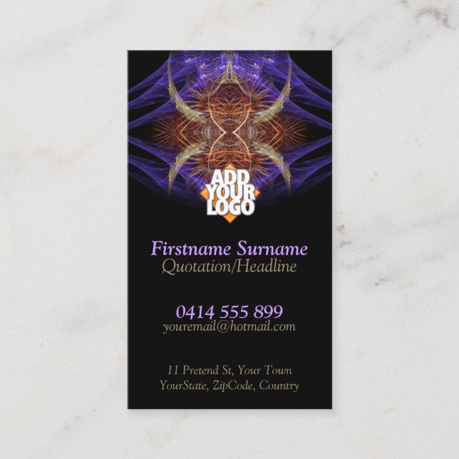 Fraktal Artistry Business Cards Visitenkarte (Vorderseite)