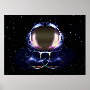 Fraktal Astronaut Poster