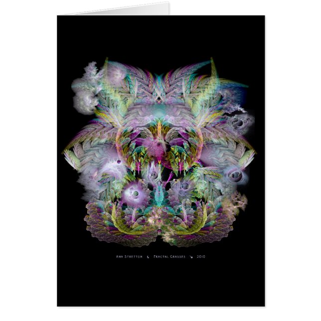 Fraktal bedeckt Karte mit Gras (Vorne)