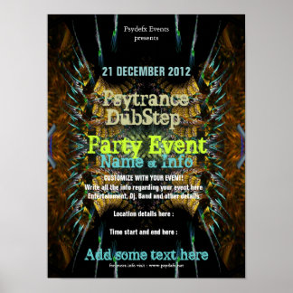Fraktal Blast Party Flyer Poster