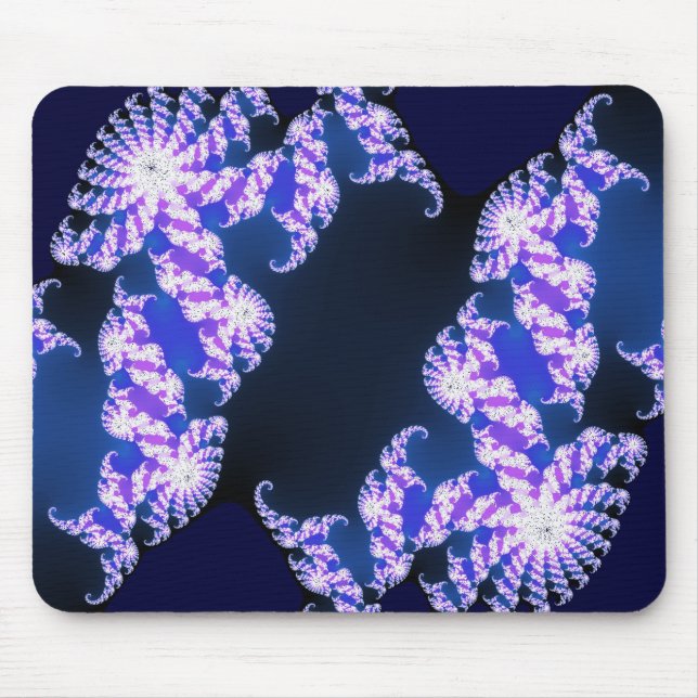 Fraktal blau mousepad (Vorne)