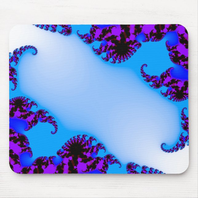 Fraktal blau mousepad (Vorne)