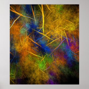 Fraktal Blitze (Sturmflame) Poster