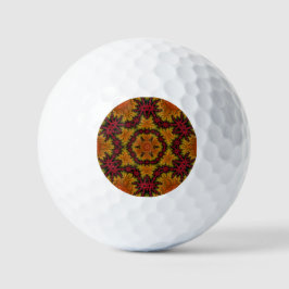 Fraktal Bloom in Herbst Untersetzer Golfball