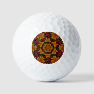 Fraktal Bloom in Herbst Untersetzer Golfball