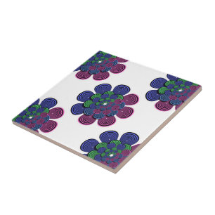 Fraktal Blume Fliese