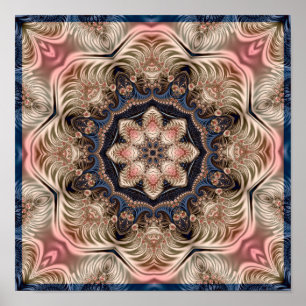 Fraktal Blume Kaleidoskop Poster