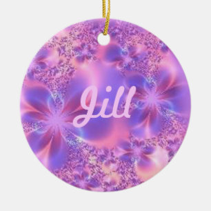 Fraktal Blume Name Ornament