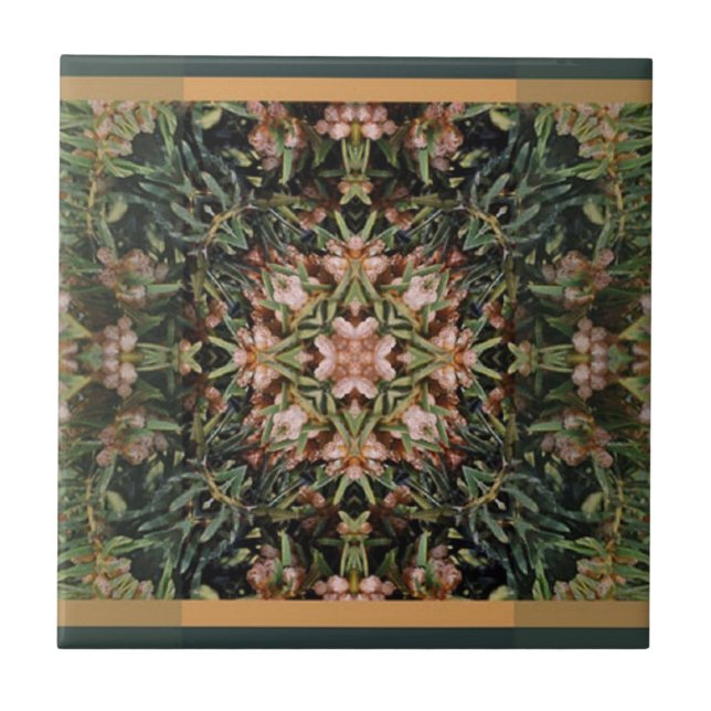 Fraktal Blume Tile Fliese (Vorderseite)