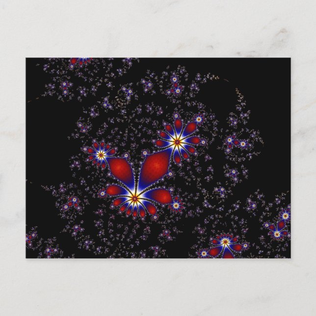 Fraktal Burst Postkarte (Vorderseite)