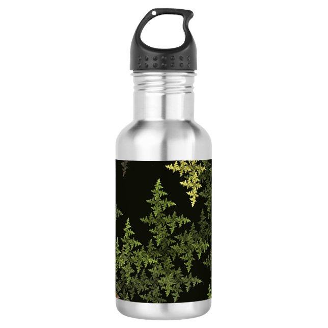 Fraktal Camouflage Edelstahlflasche (Vorderseite)