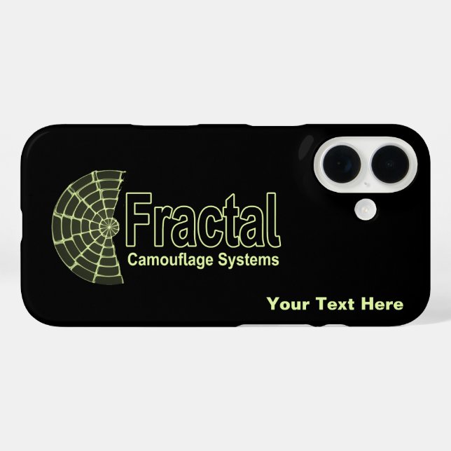 Fraktal Camouflage Systems Logo iPhone 16 Hülle (Rückseite (Horizontal))