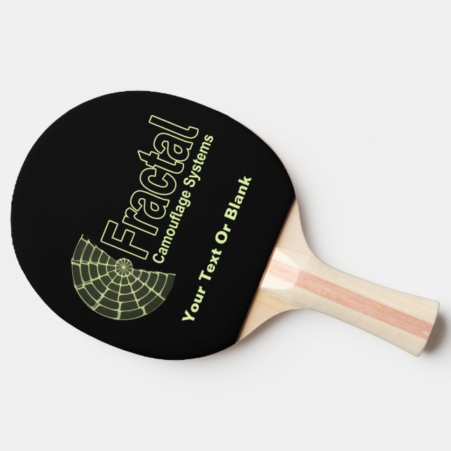 Fraktal Camouflage Systems Logo Tischtennis Schläger (Seitenansicht)
