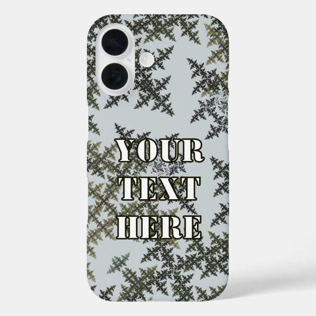 Fraktal Camouflage - Winter iPhone 16 Hülle (Rückseite)