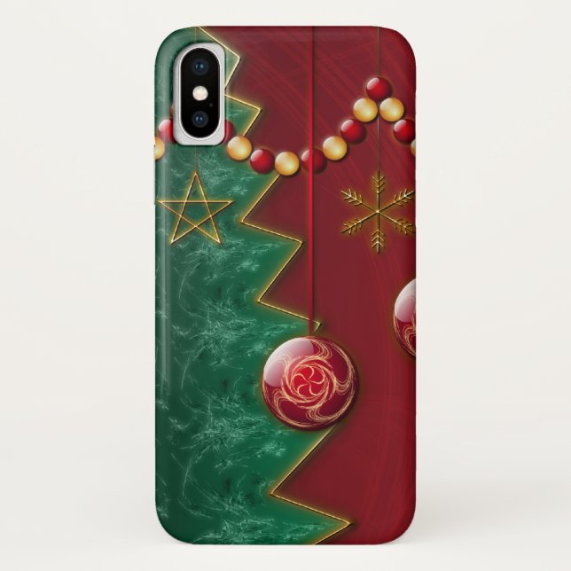 Fraktal Celebration Christmas iPhone Case-Mate Hülle (Rückseite)