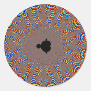 Fraktal Central - Fraktal Art Runder Aufkleber