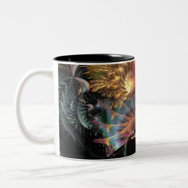 Fraktal Chakra Wings Spiritualität Tasse (Links)
