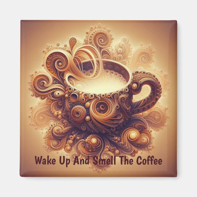 Fraktal Coffee Reverie Magnet (Vorne)