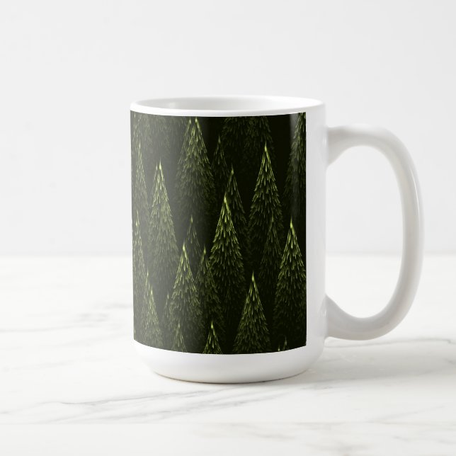 Fraktal Conifer Forest Kaffeetasse (Rechts)