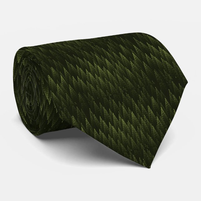 Fraktal Conifer Forest Krawatte (Gerollt)
