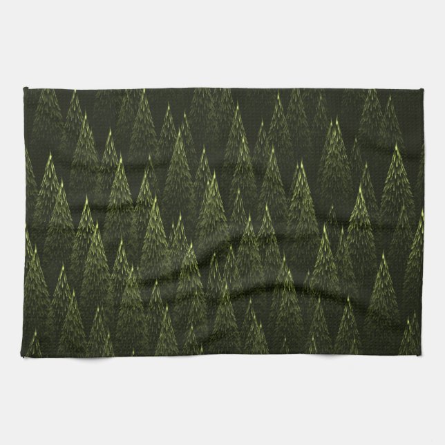 Fraktal Conifer Forest Küchentuch (Horizontal)